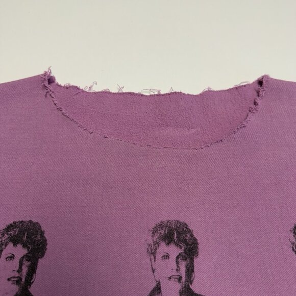 Vintage Anne Murray Sweatshirt Adult Large 23.5x27.5 Purple Cut Neck Singer Tour - Picture 4 of 10